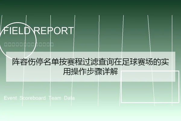 阵容伤停名单按赛程过滤查询在足球赛场的实用操作步骤详解